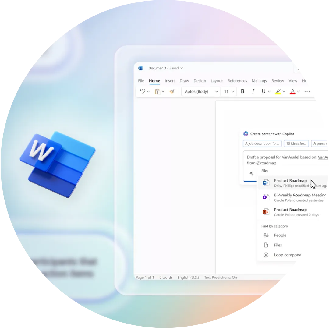 Copilot voor Microsoft 365 Word