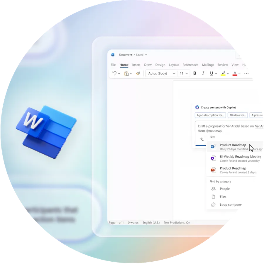 Copilot voor Microsoft 365 Word