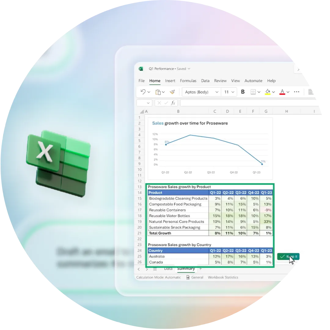 Copilot voor Microsoft 365 Excel