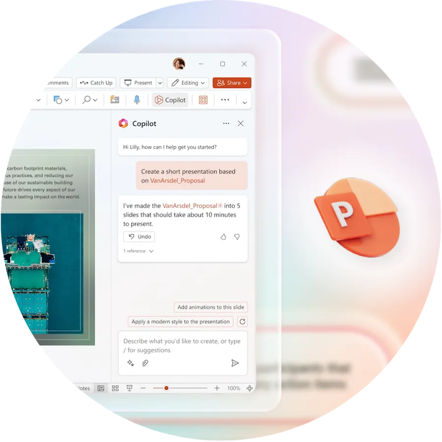 Copilot voor Microsoft 365 PowerPoint